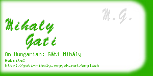 mihaly gati business card