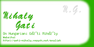 mihaly gati business card